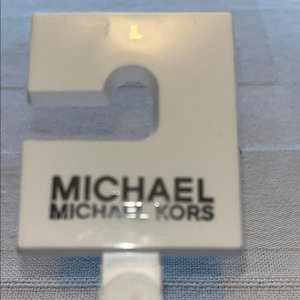 NWT Michael Kors MK Woman’s Black Belt with MK Silver Buckle Size L